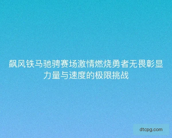 飙风铁马驰骋赛场激情燃烧勇者无畏彰显力量与速度的极限挑战